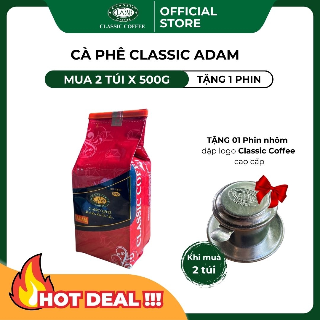 Cà phê bột Classic ADAM 500gr