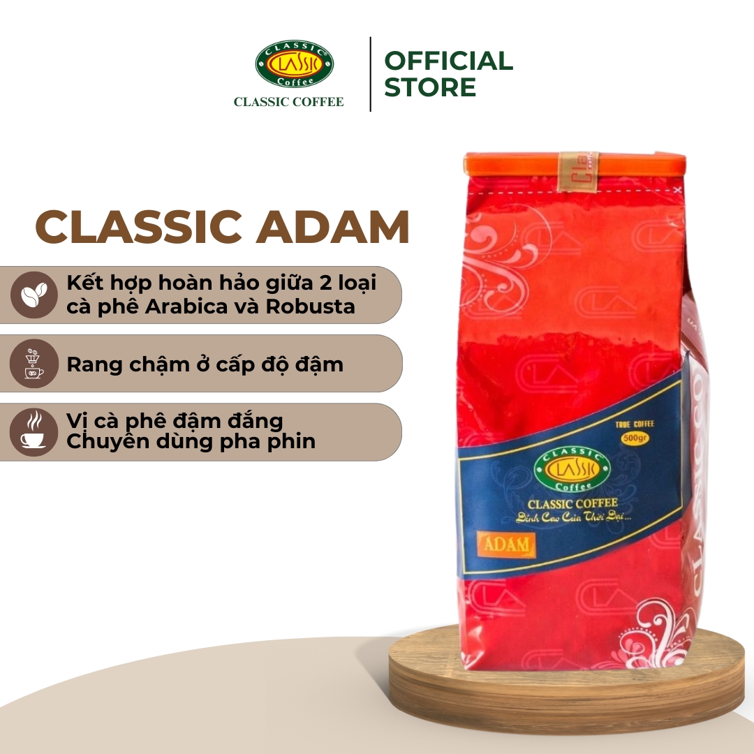 Cà phê bột Classic ADAM 500gr