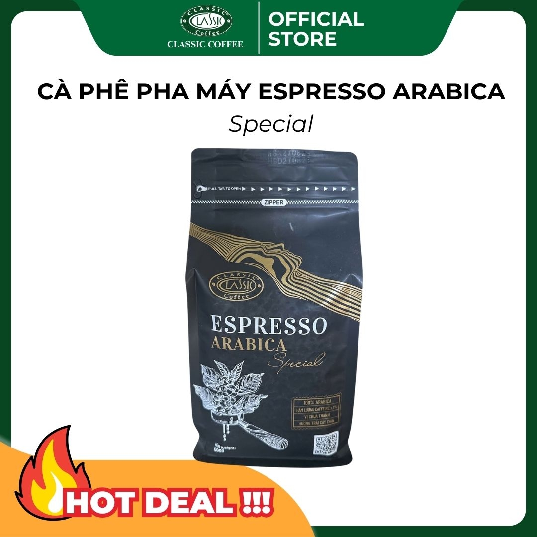 Classic -Espresso Arabica hạt rang 500g